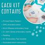 Abstract Florals Embroidery Kit, Craft Diy Sewing Kit, thumbnail 6 of 9