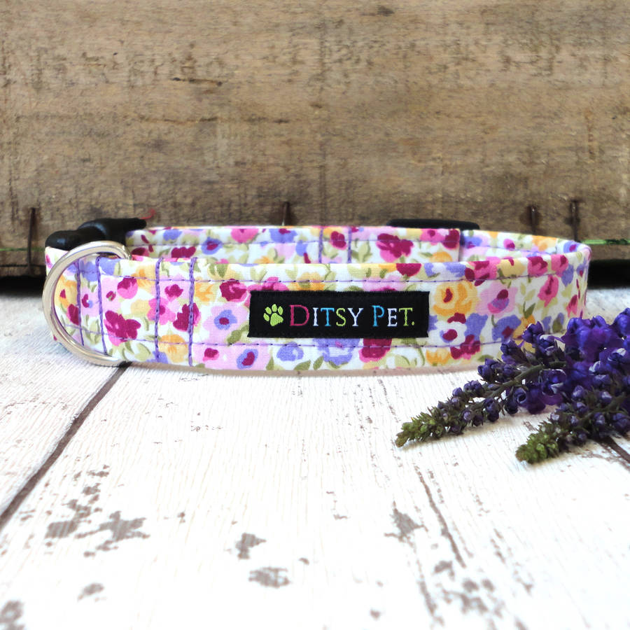 Blossom Floral Dog Collar By Ditsy Pet