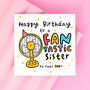 'Fantastic Sister' Birthday Card, thumbnail 1 of 2