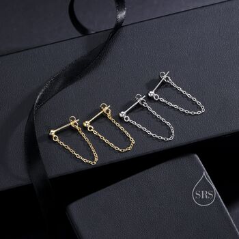 Sterling Silver Ball Chain Earrings, 3 of 12