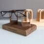 Luxury Walnut Double Glasses Stand Holder Personalised, thumbnail 7 of 7
