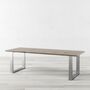 Holborn Grey U Shaped Stainless Steel Legs Dining Table, thumbnail 1 of 8
