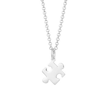 Jigsaw Necklace, Sterling Silver Or Gold Plated, 9 of 11