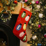 Christmas Stocking Fa La La Christmas Lights Punch Needle, thumbnail 5 of 6