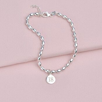 Personalised Silver Birthday Birthstone Bracelet, 4 of 9