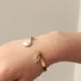 Art Deco Pearl Bracelet Cuff Bangle, thumbnail 4 of 9