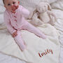 Personalised Baby Blanket And Bunny Soft Toy Gift Set, thumbnail 3 of 8