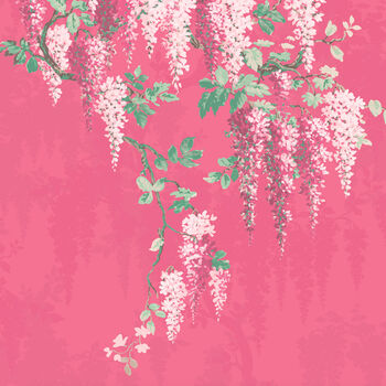Wisteria Botanical Disco Pink Mural, 3 of 3