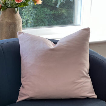 Luxury Super Soft Velvet Cushion Blush Pink, 2 of 6