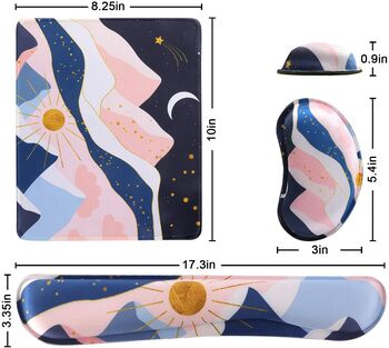 Night Sky Keyboard Wrist Mouse Support Pad Set, 2 of 6