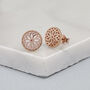 Purity Mandala Earrings 18ct Rose Gold Vermeil Plate, thumbnail 2 of 4