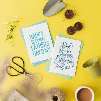 Bloomin Fathers Day Plantable Fathers Day Card, 4 of 4