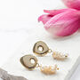 Abstract Pearl Earrings, thumbnail 4 of 5
