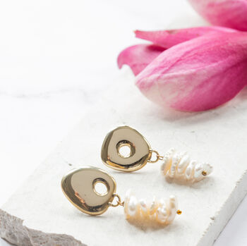 Abstract Pearl Earrings, 4 of 5
