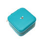 Square Bee Travel Jewellery Box Case Blue, thumbnail 3 of 7