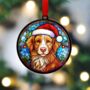 Nova Scotia Duck Tolling Retriever In Santa Hat Suncatcher Decoration, thumbnail 2 of 6