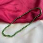 Green Crystal Quartz Tassel Mala Necklace, thumbnail 2 of 5