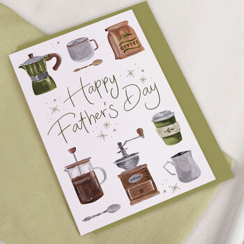 Coffee Brewing Father's Day Greeting Card, 2 of 3