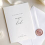 Luxury 'Letter To My Mum And Dad On My Wedding Day' Card, Elegant Calligraphy Design, thumbnail 3 of 7