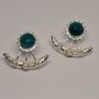 Blue Apatite Pearl Silver Earrings, thumbnail 2 of 7