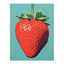 Duotone Dessert Red Strawberry Wall Art Print, thumbnail 6 of 6