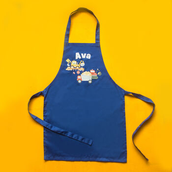 Children’s Personalised Digger Arts And Crafts Apron, 3 of 7