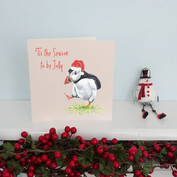 Jolly Puffin Christmas Card, 3 of 6