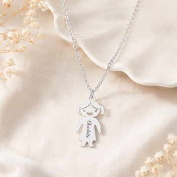 Personalise Child Charm Necklace Custom Name Date Engraved, 10 of 10
