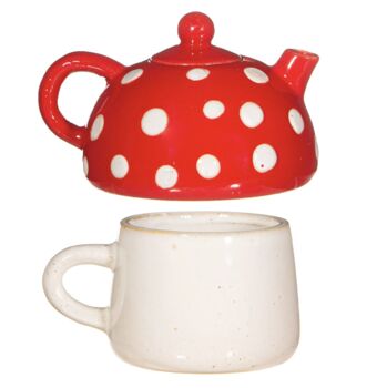 Mushroom Design Teapot For One, 3 of 3