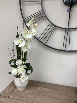 Cream Artificial Silk Luxury Orchid Mothers Day Gift, 2 of 7