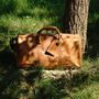 Genuine Leather Holdall Duffel Weekender, thumbnail 1 of 12