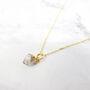 Raw Herkimer Diamond Gold Plated Gem Necklace, thumbnail 1 of 4