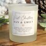 First Christmas Couple's Christmas Gift Scented Candle, thumbnail 1 of 7