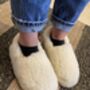 100% Siberian Wool Slippers In Lilac, thumbnail 2 of 2
