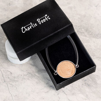 30th Or 40th Birthday One Pence Cuff Bracelet, 8 of 11