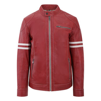 Men's Biker Leather Jacket, 2 of 7