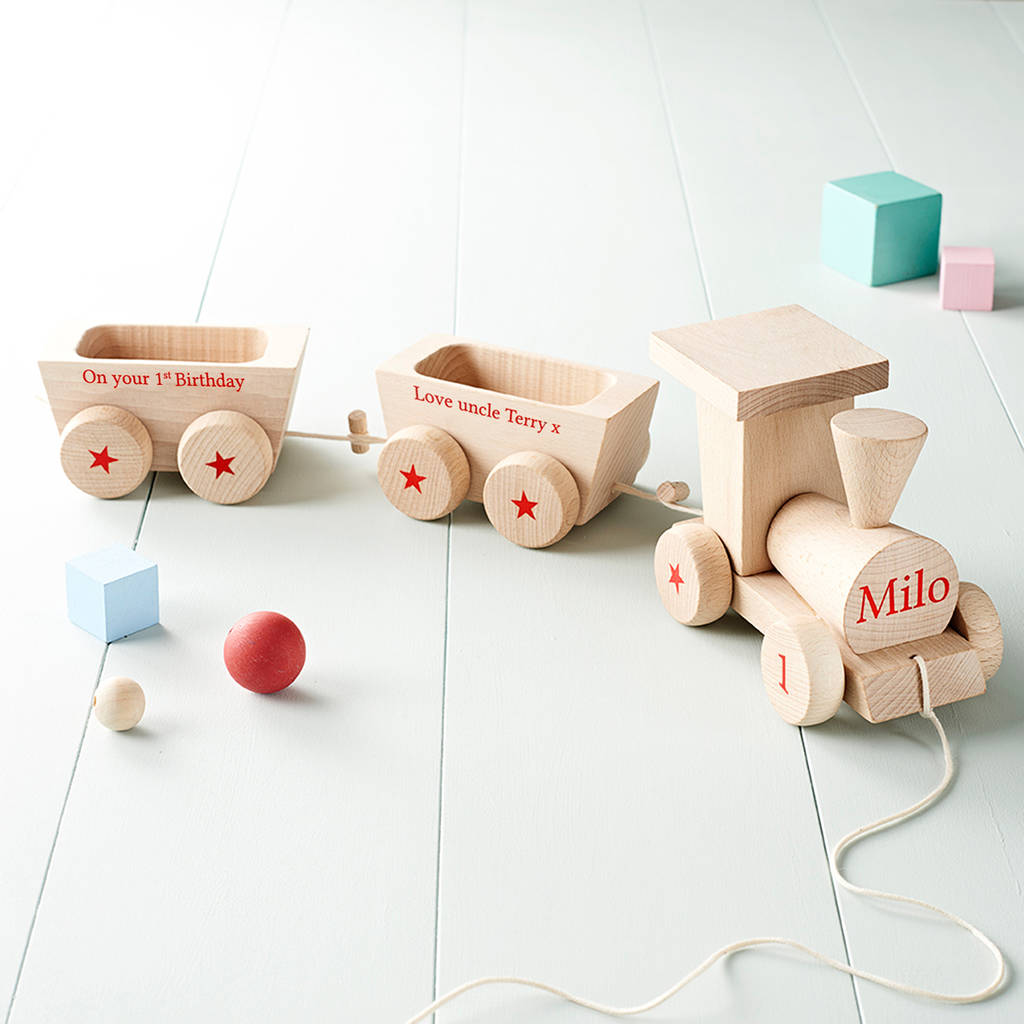 Personalised Birthday Wooden Train Set, 1 of 5