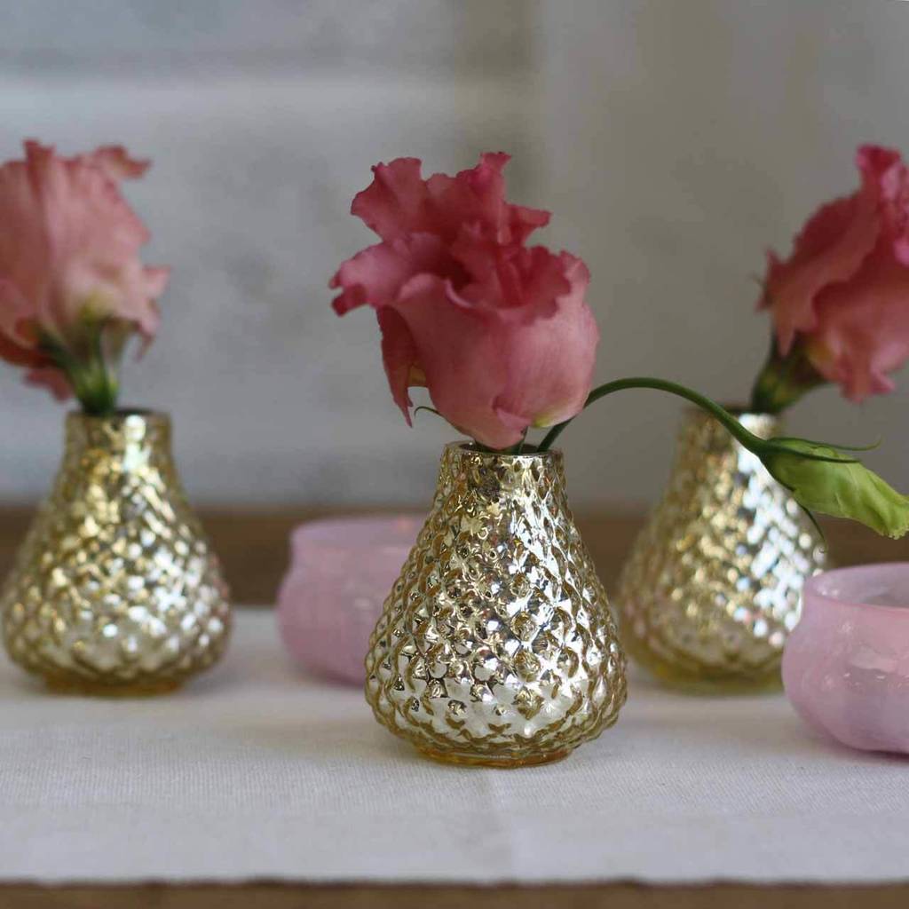 Tiny Gold Bud Vases Set Of Five By The Wedding of my Dreams