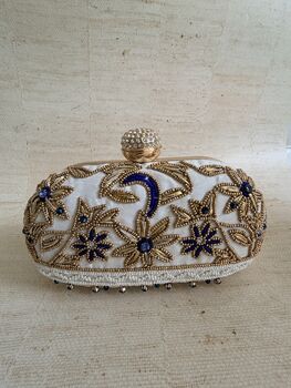 Oval Off White Clutch Bag, 8 of 9
