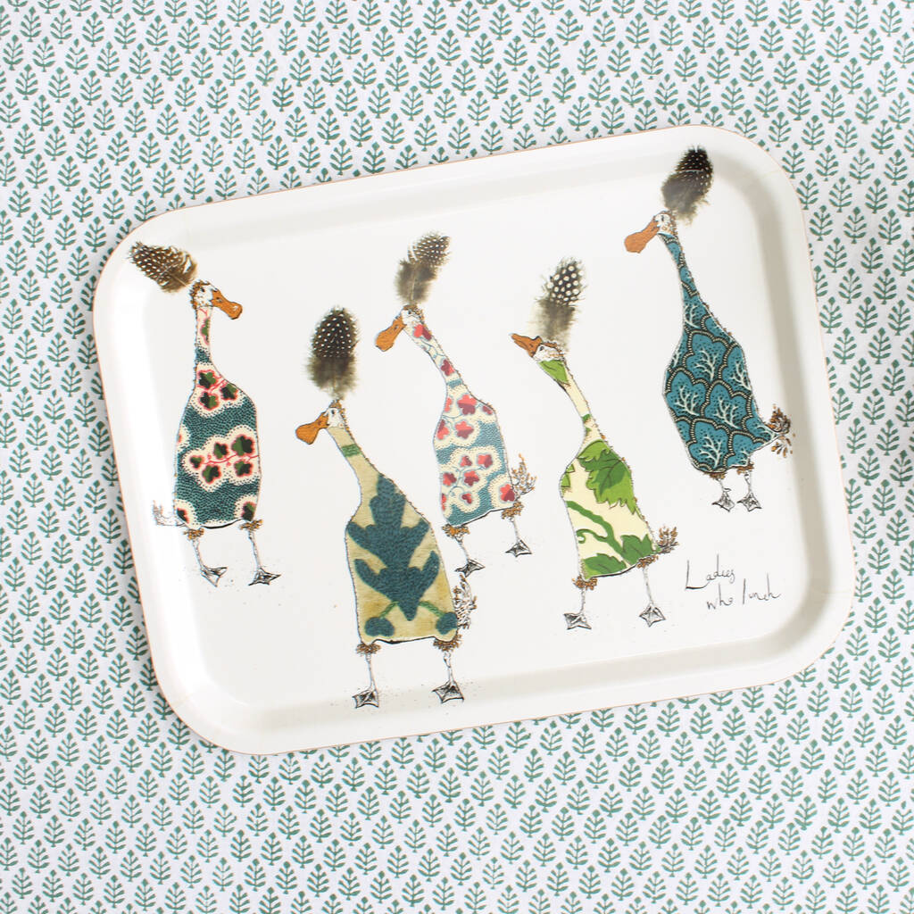 Ladies Who Lunch Duck Melamine Tray, 1 of 3