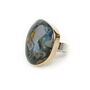 Wavelite Gemstone Ring Set In 9ct Gold And Silver, thumbnail 1 of 5