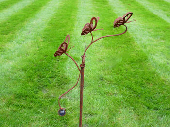 Brown Butterfly Garden Spinner Stake – Metal Finish, 4 of 4