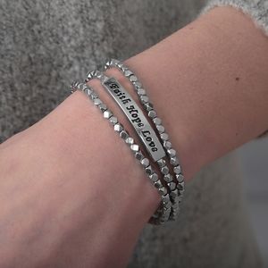 Silver Bead Faith Hope And Love Bracelet By My Posh Silver Bead Faith Hope And Love Bracelet By My Posh Notonthehighstreet