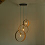 Customisable Three Pendant Wooden Cluster Light, thumbnail 2 of 12