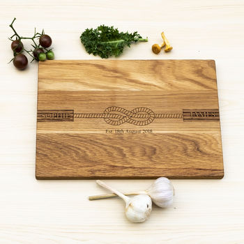 Love Knot Personalised Serving Chopping Board, 3 of 4