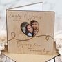 Wooden Engraved Wedding Anniversary Photo Card, thumbnail 1 of 3