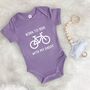 Born To Ride With Daddy Cycling Babygrow, thumbnail 7 of 11