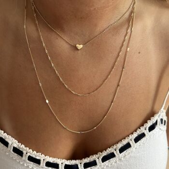 Multi Strand 18ct Gold Plated Heart Necklace, 4 of 6
