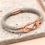 Personalised Rose Gold Infinity Clasp Bracelet, thumbnail 2 of 6