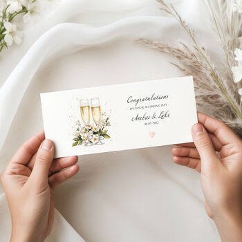Champagne Glass Money Wallet For Cash Gift, 2 of 3